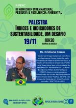 Palestra de Cristiano Correa sobre índices e indicadores de sustentabilidade